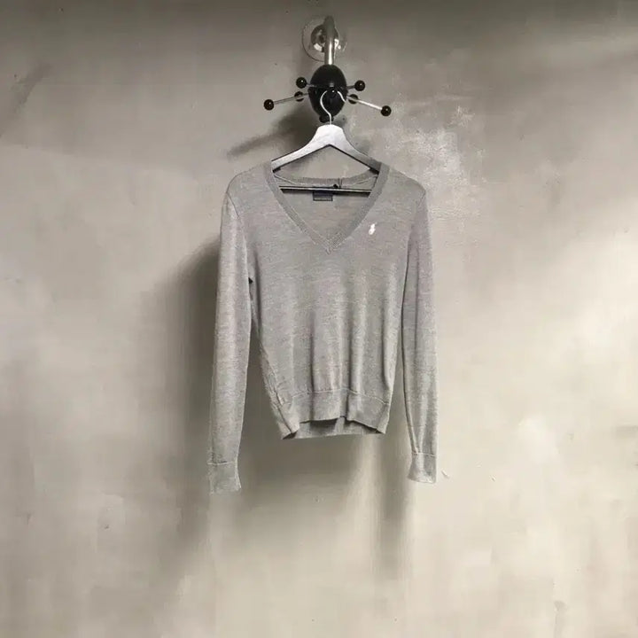 [BUNJANG] Polo Ralph Lauren V-Neck Knit Gray Women&