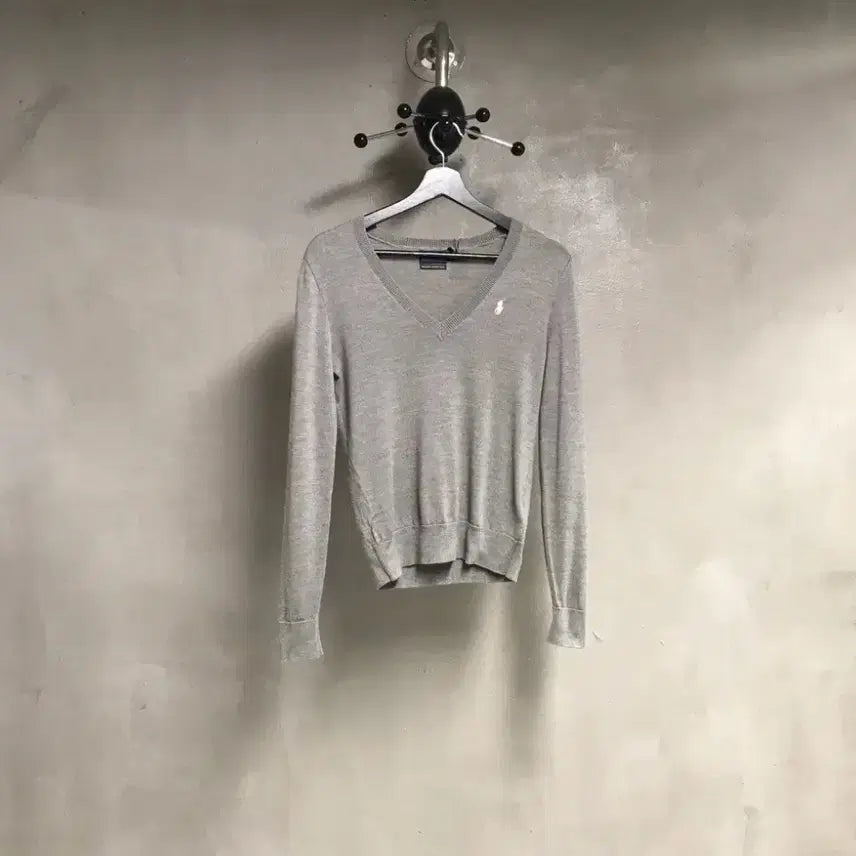 [BUNJANG] Polo Ralph Lauren V-Neck Knit Gray Women&
