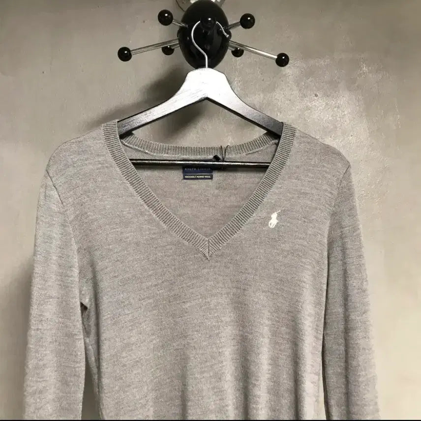 [BUNJANG] Polo Ralph Lauren V-Neck Knit Gray Women&