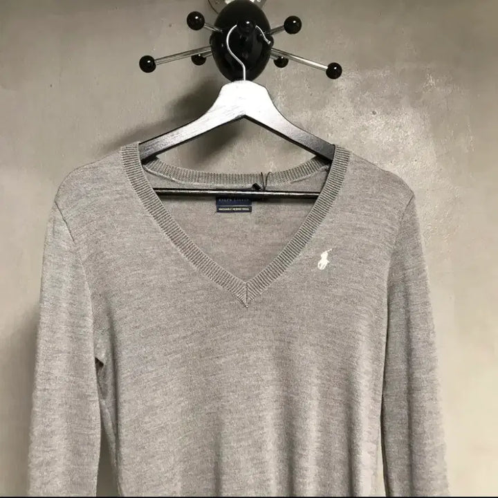 [BUNJANG] Polo Ralph Lauren V-Neck Knit Gray Women&