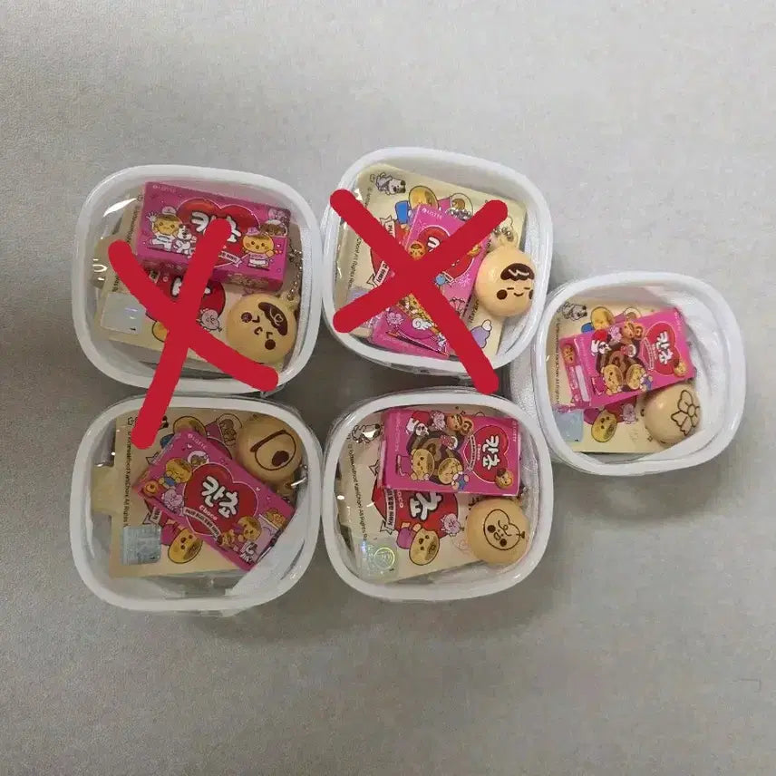 [BUNJANG] Kancho Miniature Keychain Set (5 Types) / 정품)칸쵸 미니어쳐 키링 새상품 5종