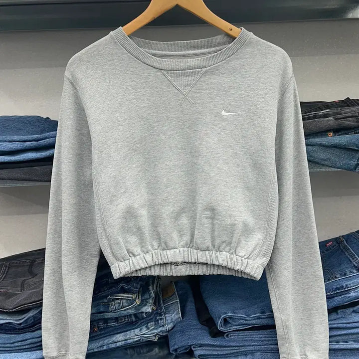 [BUNJANG] Nike Custom Crop Sweatshirt / (WOMEN)나이키 크롭 맨투맨-M1739