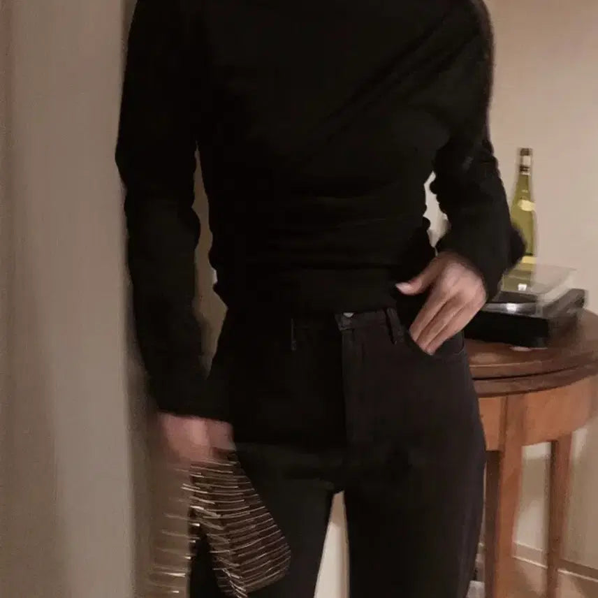 [BUNJANG] Slow and Base Black Denim Pants XS / 슬로우앤드 베이스 흑청데님팬츠 xs 새상품