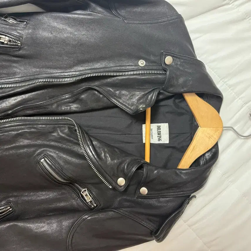 [BUNJANG] Suspic Lambskin Leather Rider Jacket / 슈스픽 양가죽 라이더 55