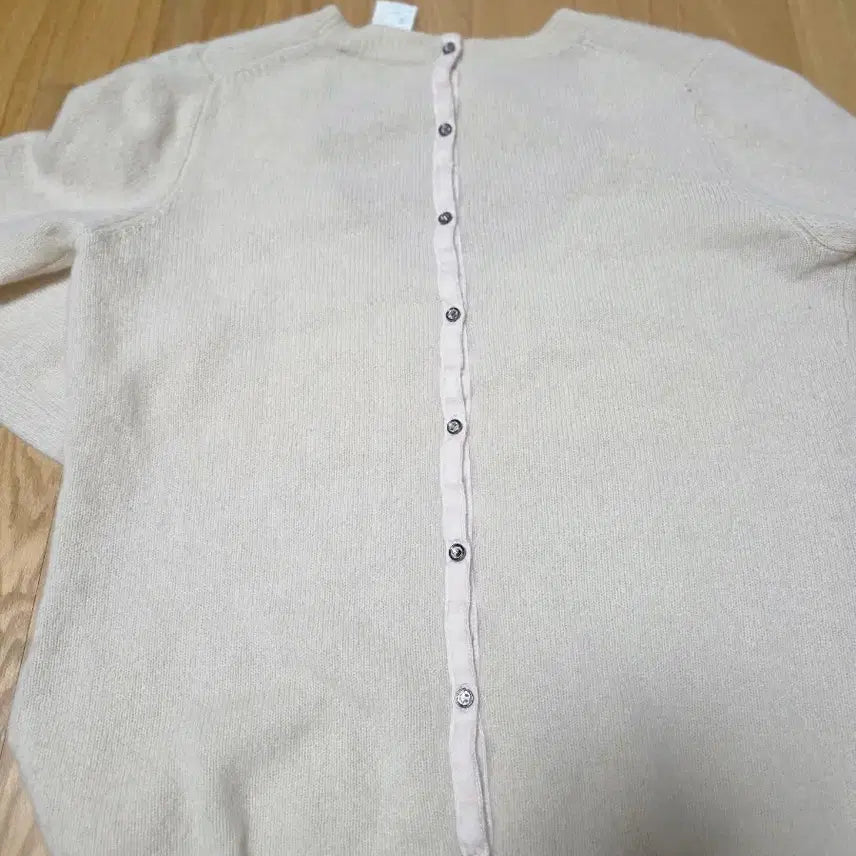 [BUNJANG] Cashmere 100% Lace Embellished Knit Ivory / 캐시미어 100 레이스 장식 니트 아이보리