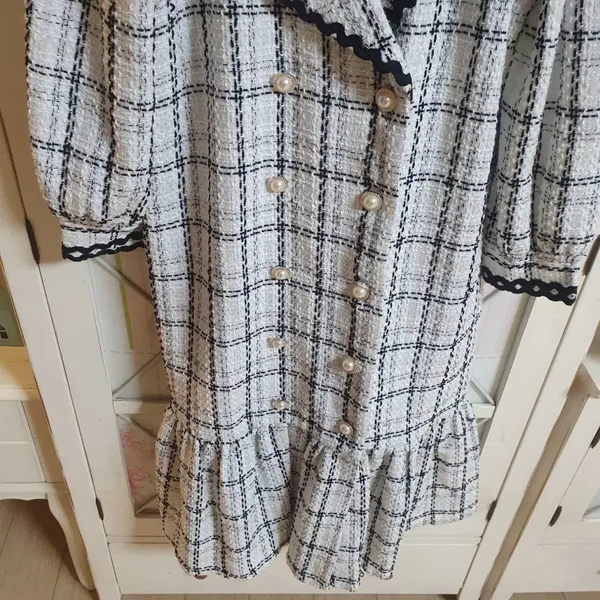[BUNJANG] Tweed Long Dress / 트위드 롱원피스/55~66