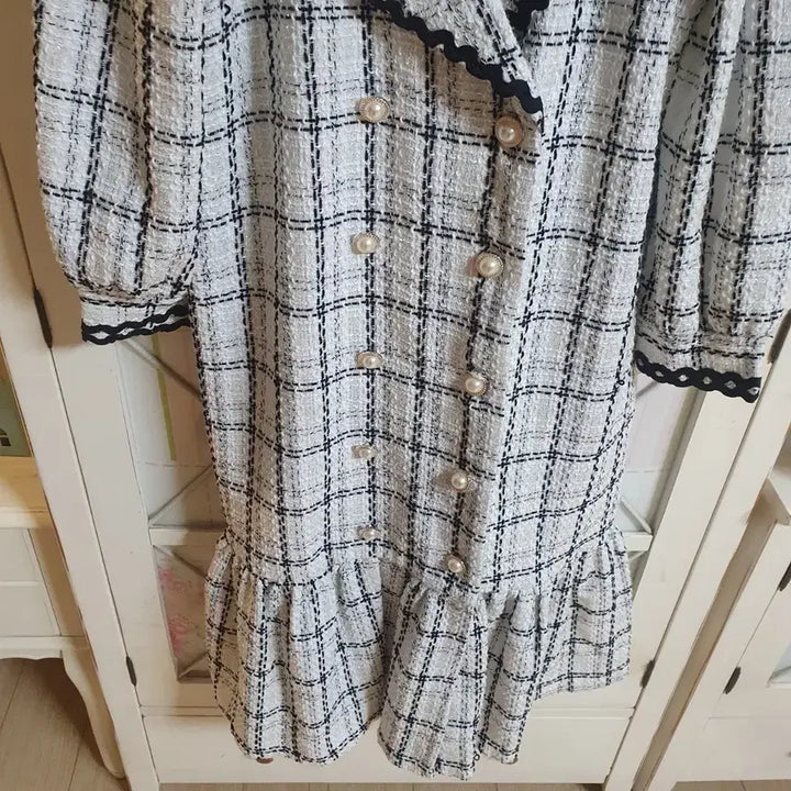 [BUNJANG] Tweed Long Dress / 트위드 롱원피스/55~66