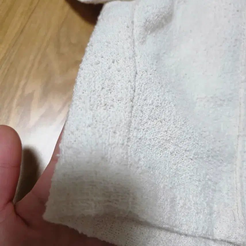 [BUNJANG] Tweed Short Sleeve Jacket - Ivory / 트위드 반팔 자켓 아이보리