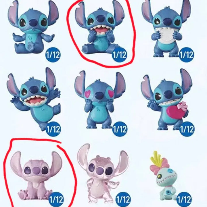[BUNJANG] Disney Stitch &amp; Angel Rice Grain Figures / 스티치 쌀알 피규어 2가지