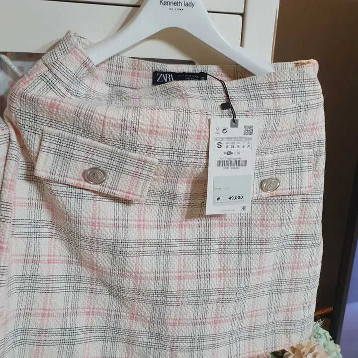 [BUNJANG] ZARA Pink Tweed Set Jacket and Skirt / 자라 핑크 트위드 셋업 (자켓+스커트)/55 새상품