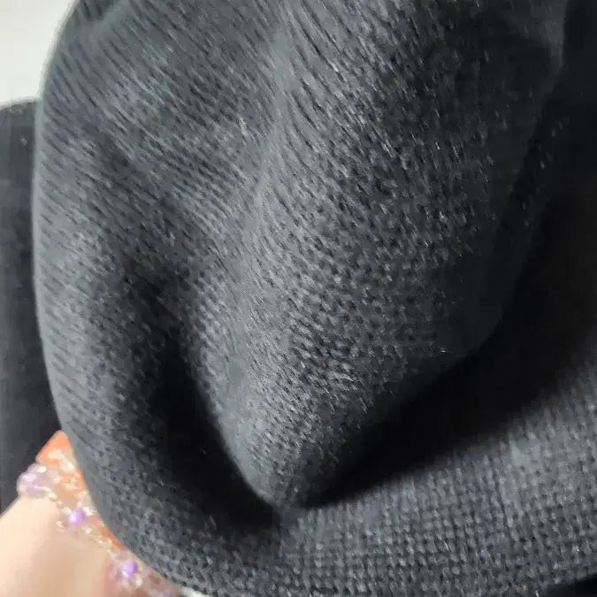 [BUNJANG] Unisex Star Pattern Knit Hoodie - Black / 남녀공용 별 패턴 니트 후드티 블랙 새상품