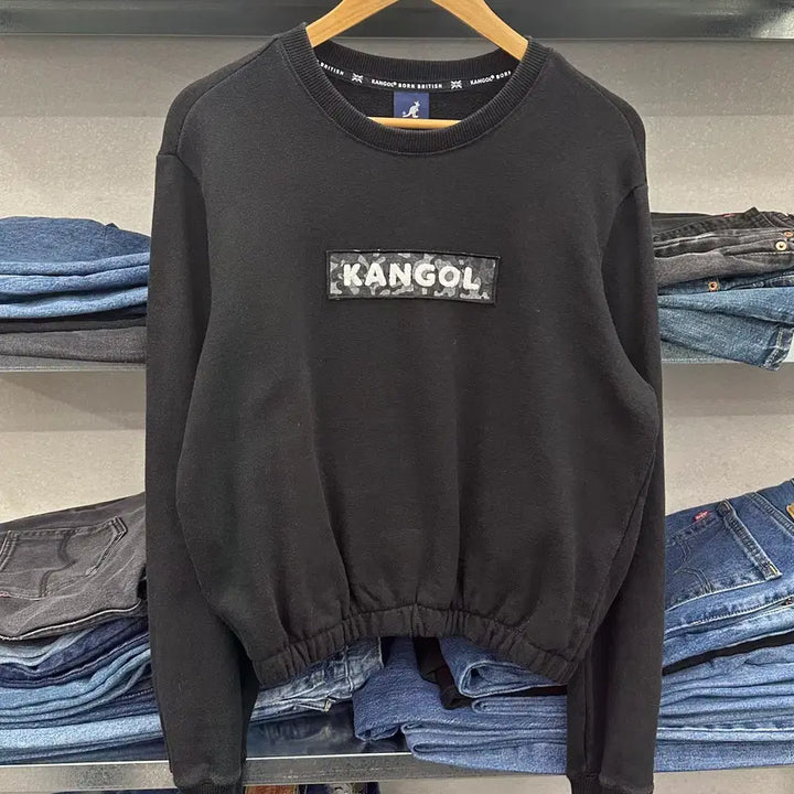 [BUNJANG] Kangol Custom Crop Sweatshirt / (WOMEN)캉골 크롭 맨투맨-M1748