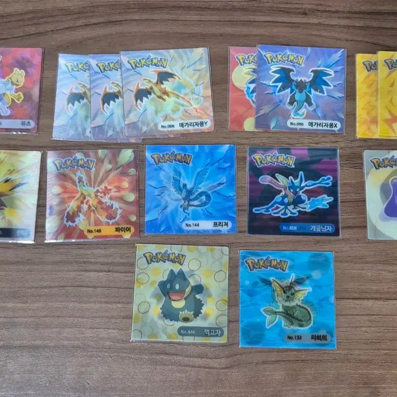 [BUNJANG] Pokemon Lenticular Chip Mega Mewtwo X Bundle Set / 포켓몬김 렌티큘러칩 메가뮤츠x 외