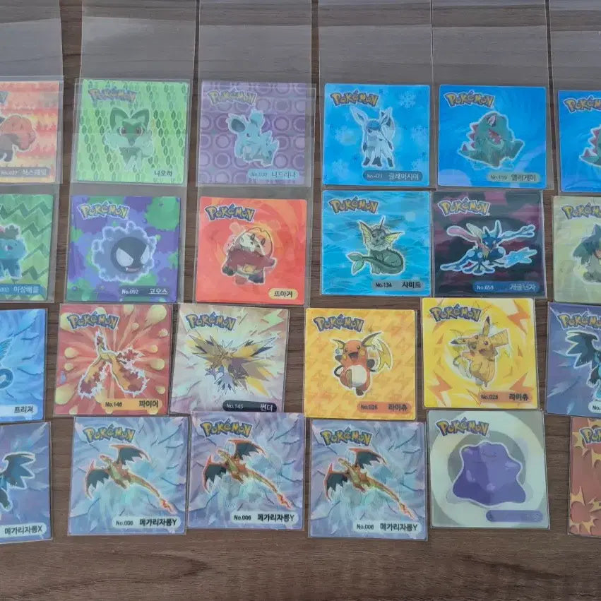 [BUNJANG] Pokemon Lenticular Chip Mega Mewtwo X Bundle Set / 포켓몬김 렌티큘러칩 메가뮤츠x 외