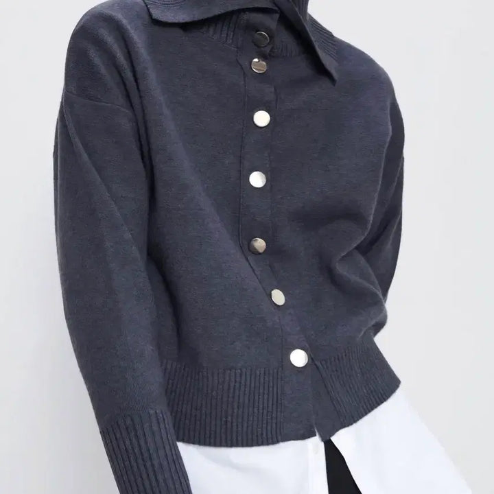 [BUNJANG] ZARA Collar Neck Knit Cardigan S / 자라 카라넥 니트 가디건 S