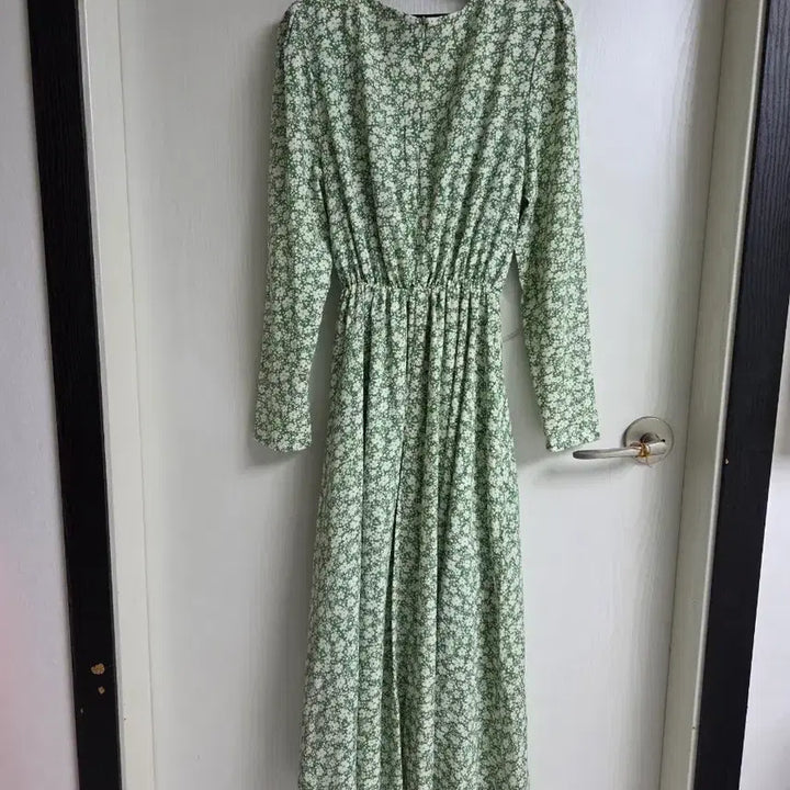 [BUNJANG] NAIN Green Floral Long Dress / NAIN  그린 플라워 롱 원피스