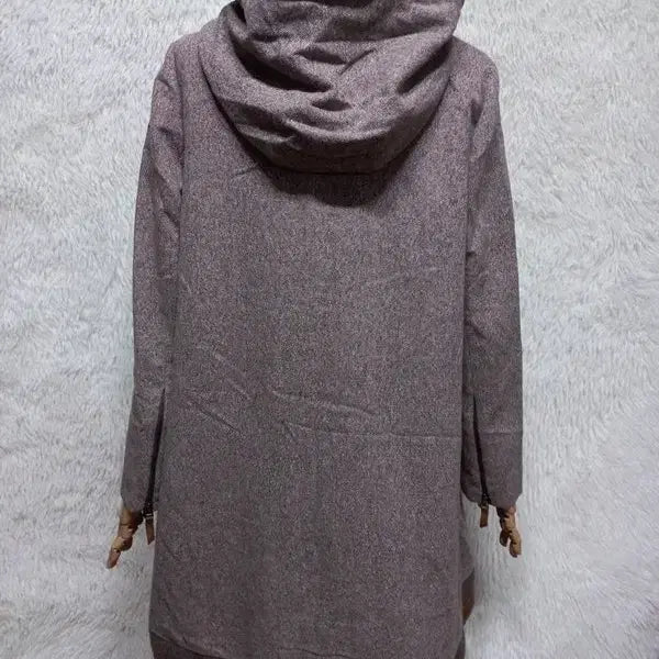 [BUNJANG] Son Jung Wan Lambskin Hooded Wool Coat / 손정완 정품 양가죽배색 여성 추동용 여자후드모직코트자켓88-94