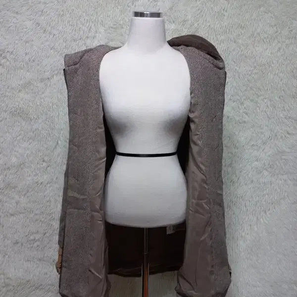 [BUNJANG] Son Jung Wan Lambskin Hooded Wool Coat / 손정완 정품 양가죽배색 여성 추동용 여자후드모직코트자켓88-94