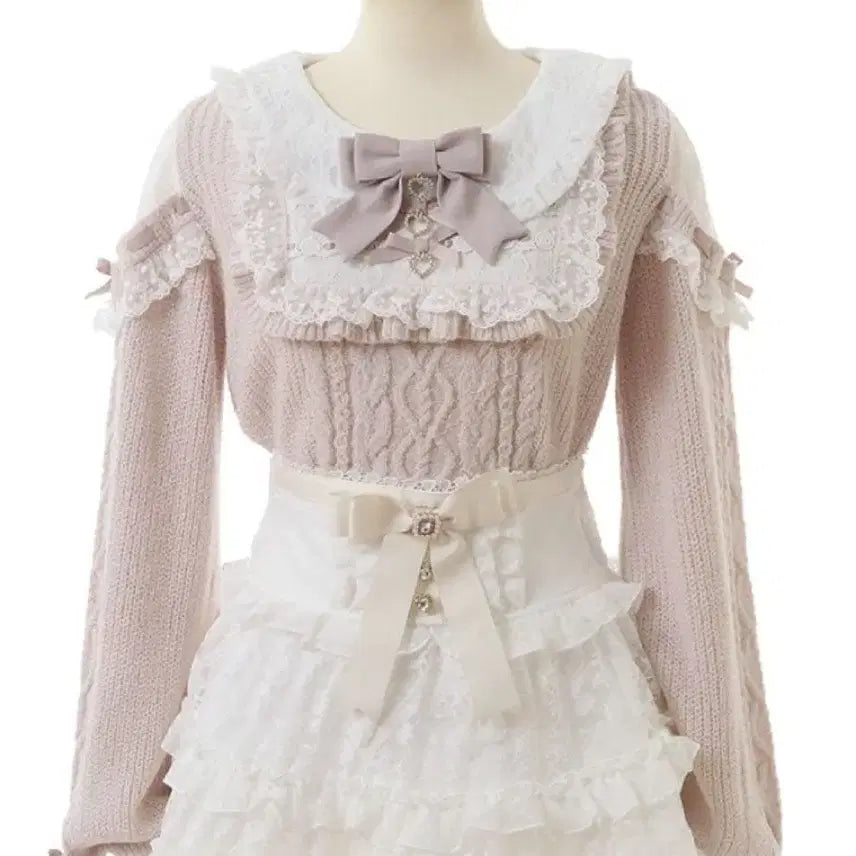 [BUNJANG] Liz Lisa Off-shoulder Knit Top / 리즈리사 오프숄더 니트 양산형 지뢰계 스나계 걸리