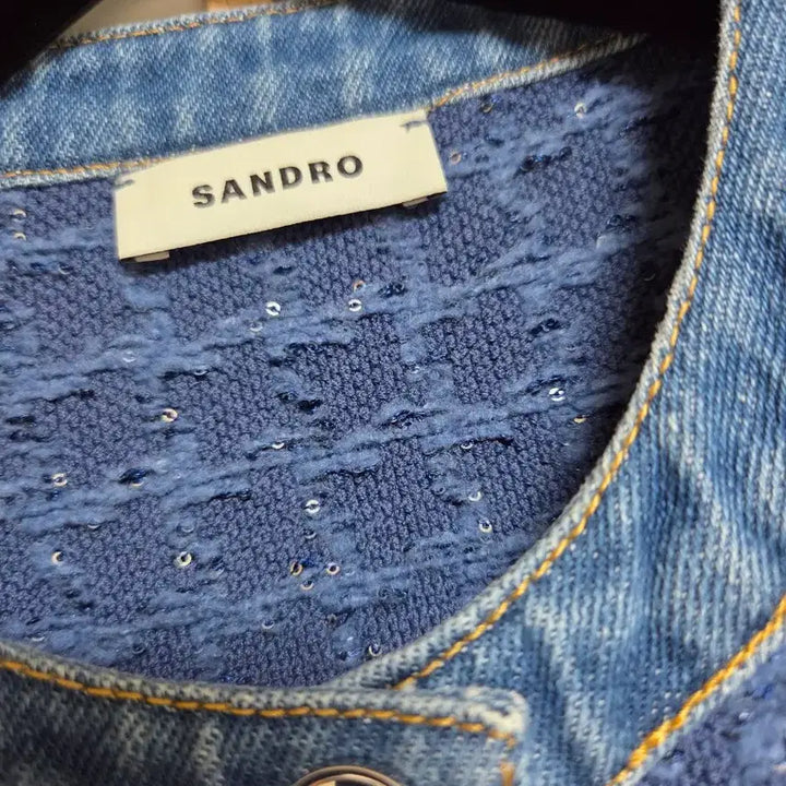 [BUNJANG] Sandro Denim Tweed Dress / 산드로 데님 트위드 원피스