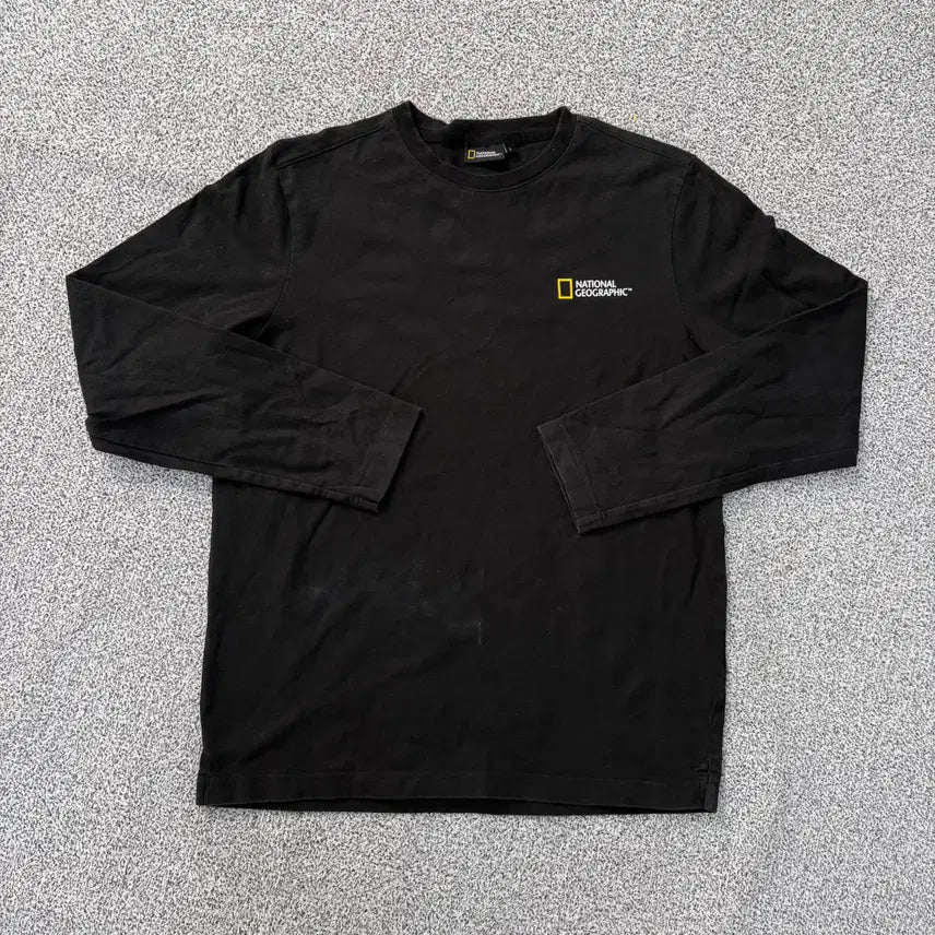 [BUNJANG] National Geographic Small Logo Long Sleeve T-shirt / 100 내셔널지오그래픽 스몰로고 긴팔티 0304J