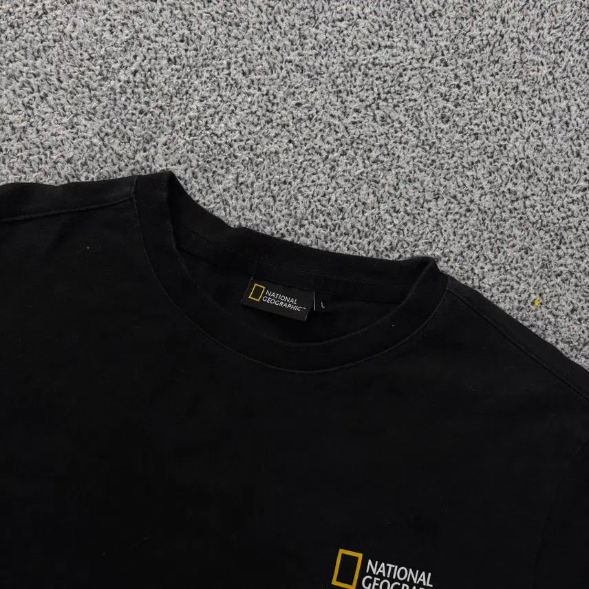 [BUNJANG] National Geographic Small Logo Long Sleeve T-shirt / 100 내셔널지오그래픽 스몰로고 긴팔티 0304J