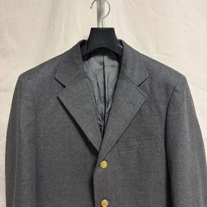 [BUNJANG] J.PRESS 3 Roll 2 Wool Gold Blazer / 제이프레스 3 roll 2 울 금장 블레이저 / 그레이, L