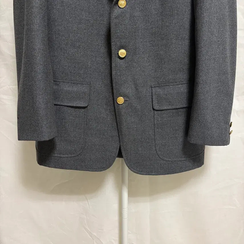 [BUNJANG] J.PRESS 3 Roll 2 Wool Gold Blazer / 제이프레스 3 roll 2 울 금장 블레이저 / 그레이, L