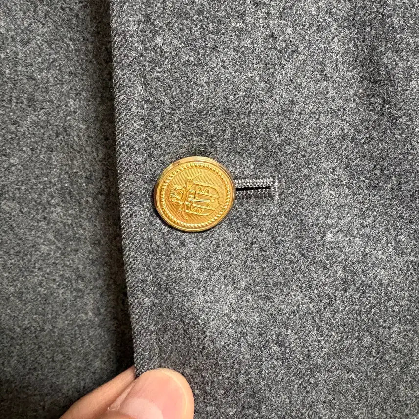 [BUNJANG] J.PRESS 3 Roll 2 Wool Gold Blazer / 제이프레스 3 roll 2 울 금장 블레이저 / 그레이, L