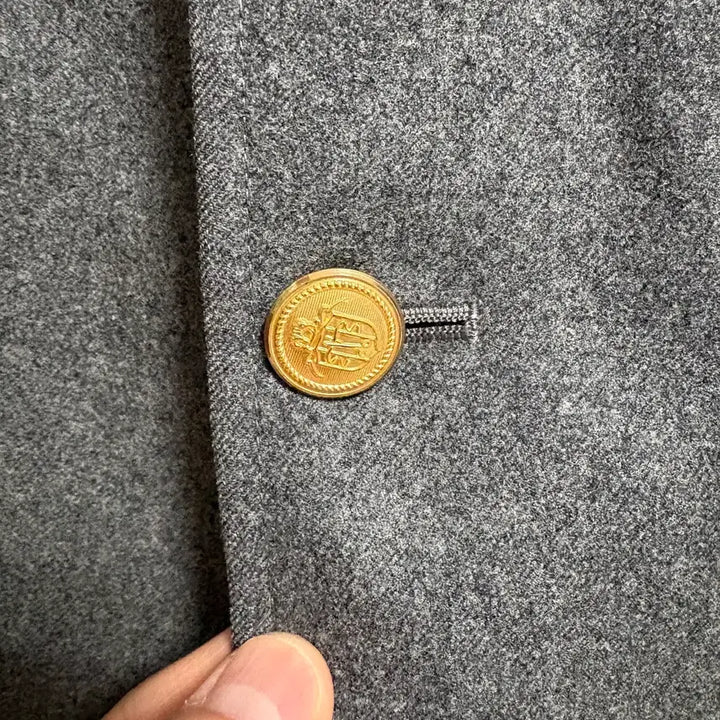 [BUNJANG] J.PRESS 3 Roll 2 Wool Gold Blazer / 제이프레스 3 roll 2 울 금장 블레이저 / 그레이, L