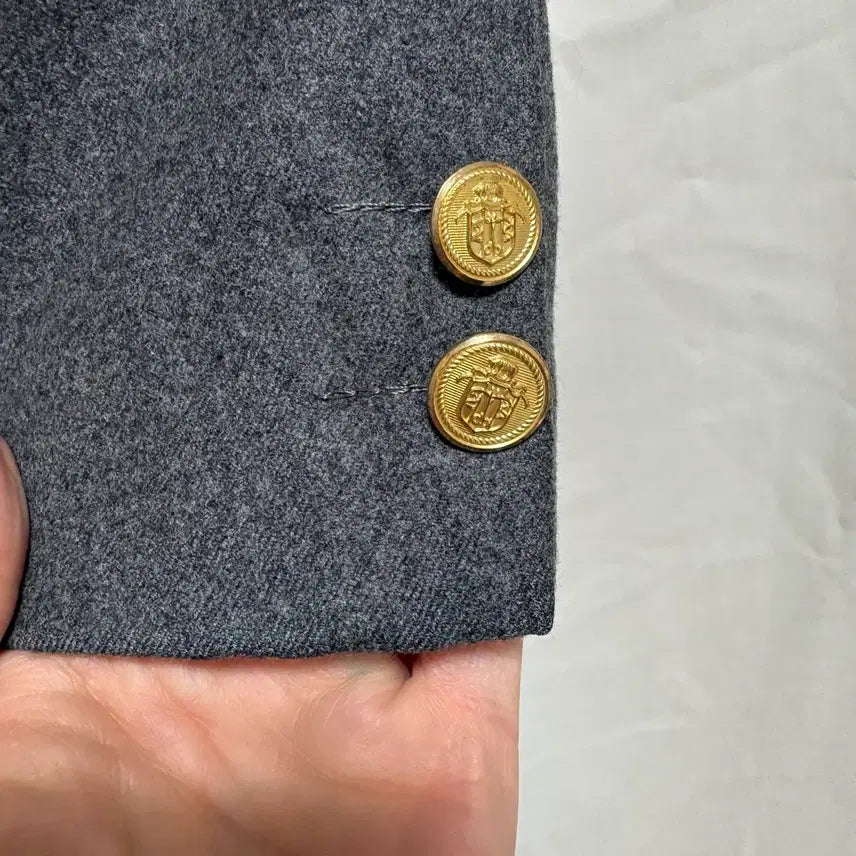 [BUNJANG] J.PRESS 3 Roll 2 Wool Gold Blazer / 제이프레스 3 roll 2 울 금장 블레이저 / 그레이, L
