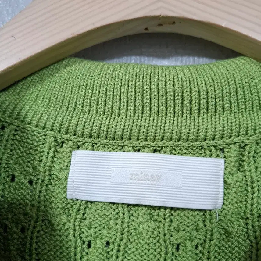 [BUNJANG] Minav Cotton Cable Knit Polo Shirt XL / 미나브 코튼 케이블 카라 니트티 XL