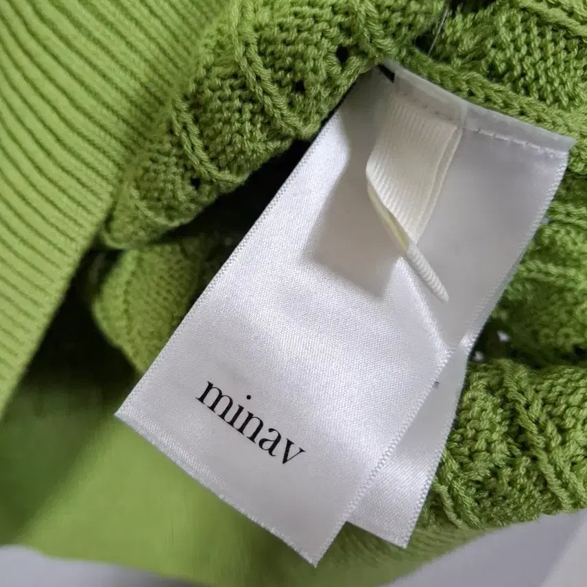 [BUNJANG] Minav Cotton Cable Knit Polo Shirt XL / 미나브 코튼 케이블 카라 니트티 XL
