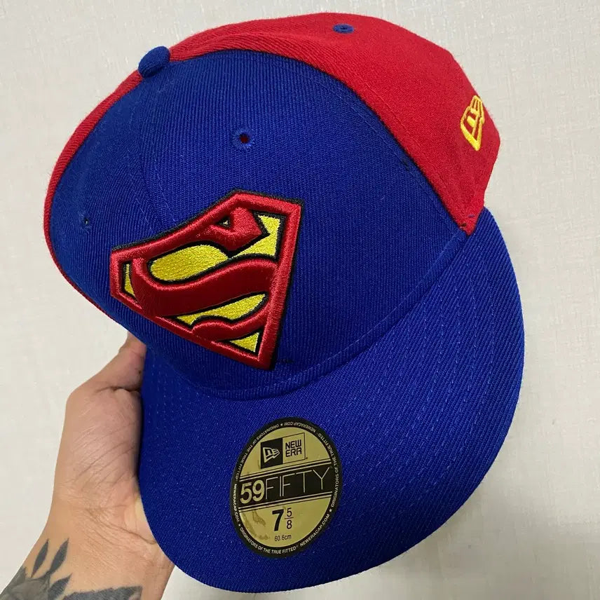 [BUNJANG] New Era Superman 59Fifty Baseball Cap / 뉴에라 슈퍼맨 59fifty 볼캡 7 5/8 사이즈