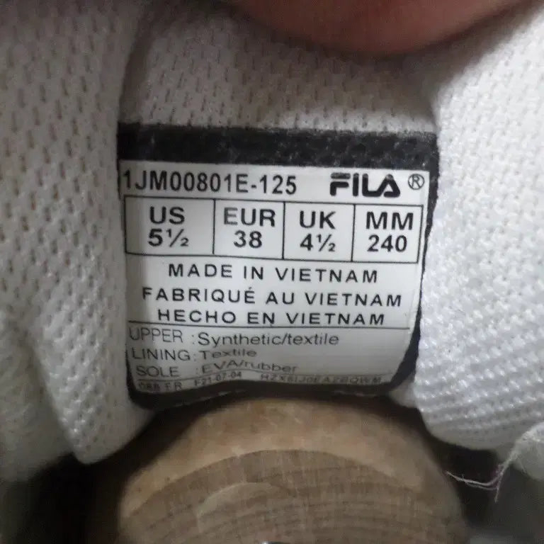 [BUNJANG] FILA Oakmont TR Sneakers White Used / 후루룩구제 240 휠라 오크먼트 tr 운동화 화이트 중고 신발