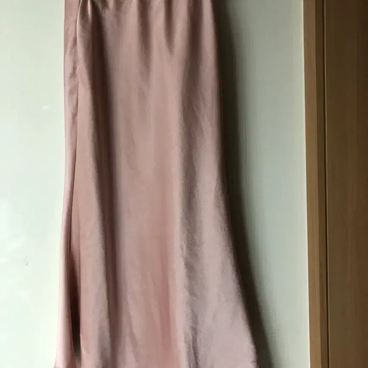 [BUNJANG] Satin Maxi Skirt - Pink A-Line with Back Banding / 새옷) 고퀄 새틴 맥시 스커트 치마 롱 핑크 A라인 뒷밴딩