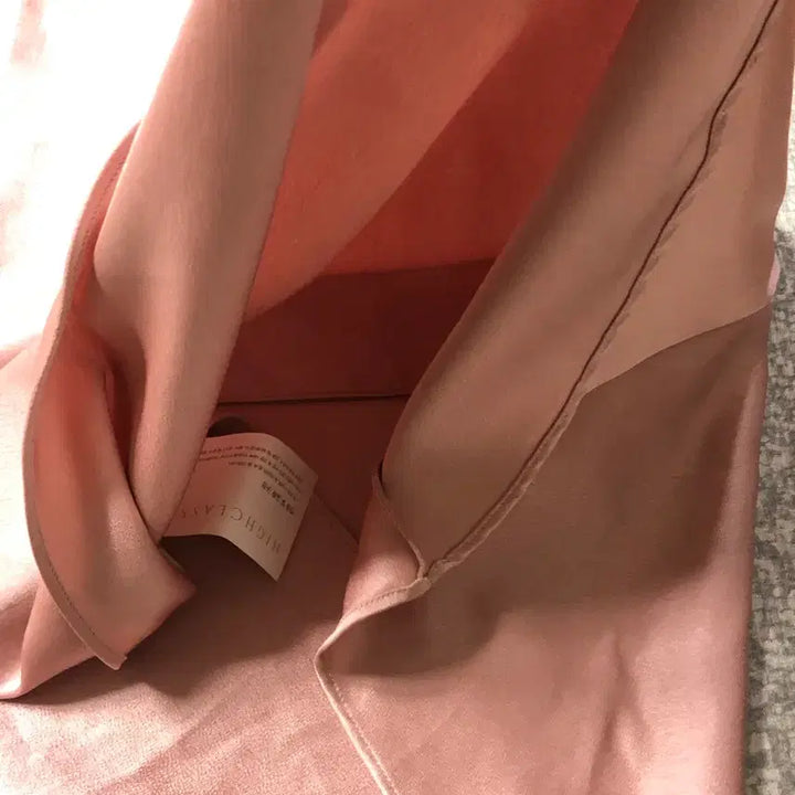 [BUNJANG] Satin Maxi Skirt - Pink A-Line with Back Banding / 새옷) 고퀄 새틴 맥시 스커트 치마 롱 핑크 A라인 뒷밴딩