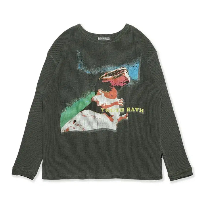 [BUNJANG] Youthbath Dino Waffle Long Sleeve / 유쓰배쓰 디노 와플 롱슬리브