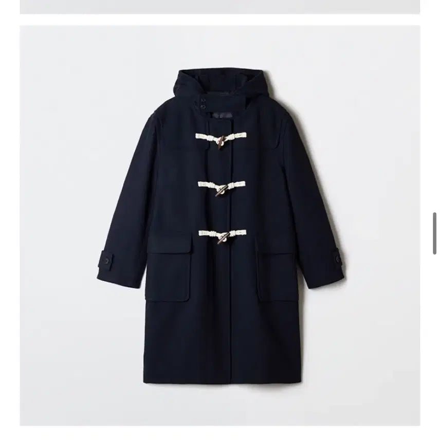 [BUNJANG] Spao Navy Duffle Coat / 스파오 후드 떡볶이 코트 더플 코트 네이비 M
