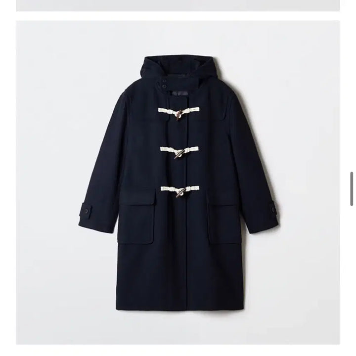 [BUNJANG] Spao Navy Duffle Coat / 스파오 후드 떡볶이 코트 더플 코트 네이비 M
