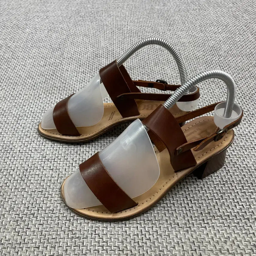 [BUNJANG] Italian Leather Sandals / [신발230] Made in Italy 브라운 리얼 레더 샌들