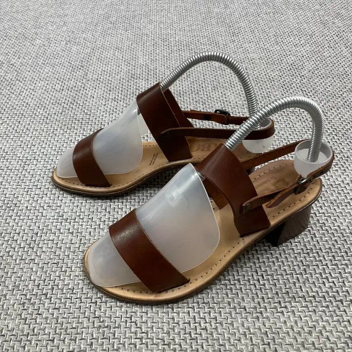 [BUNJANG] Italian Leather Sandals / [신발230] Made in Italy 브라운 리얼 레더 샌들