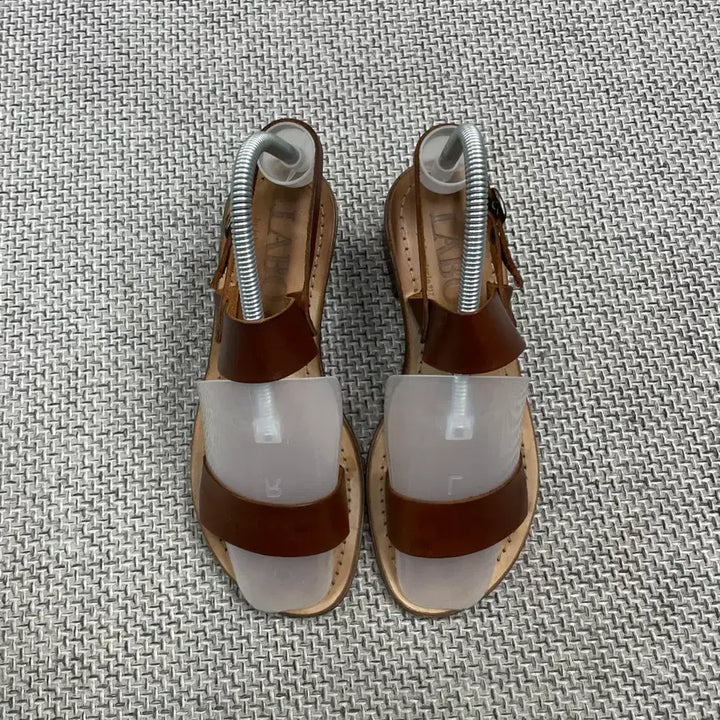 [BUNJANG] Italian Leather Sandals / [신발230] Made in Italy 브라운 리얼 레더 샌들