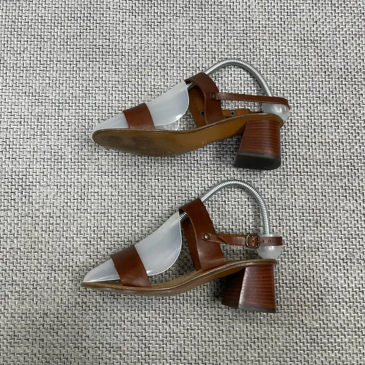 [BUNJANG] Italian Leather Sandals / [신발230] Made in Italy 브라운 리얼 레더 샌들