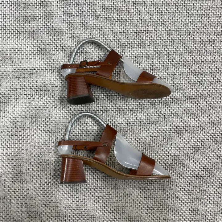 [BUNJANG] Italian Leather Sandals / [신발230] Made in Italy 브라운 리얼 레더 샌들