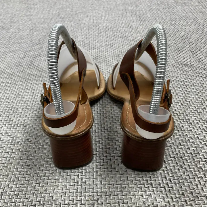 [BUNJANG] Italian Leather Sandals / [신발230] Made in Italy 브라운 리얼 레더 샌들