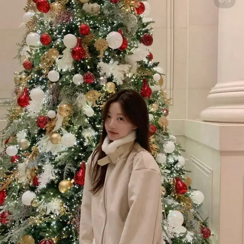 [BUNJANG] Jennio Lapin Suede Mouton Ivory Jacket / 제니오 라팡 스웨이드 무스탕 아이보리