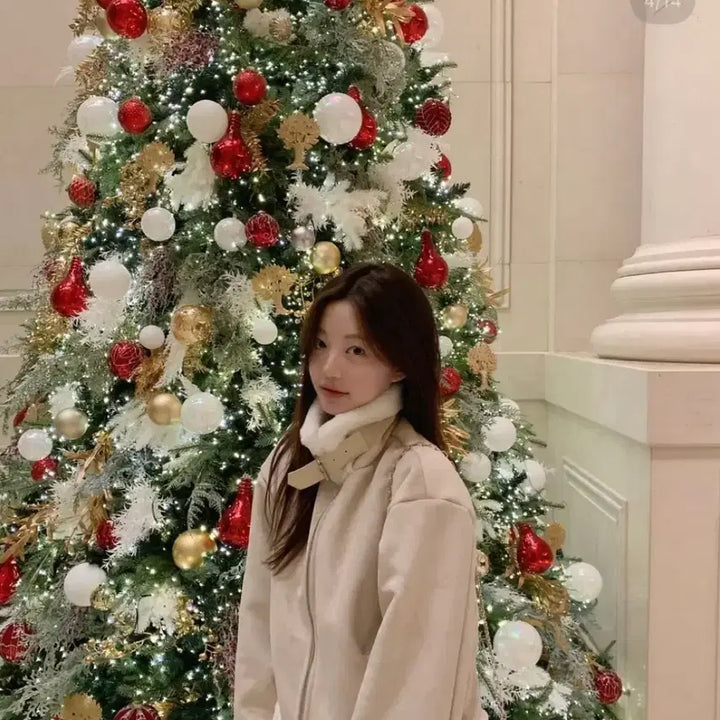 [BUNJANG] Jennio Lapin Suede Mouton Ivory Jacket / 제니오 라팡 스웨이드 무스탕 아이보리