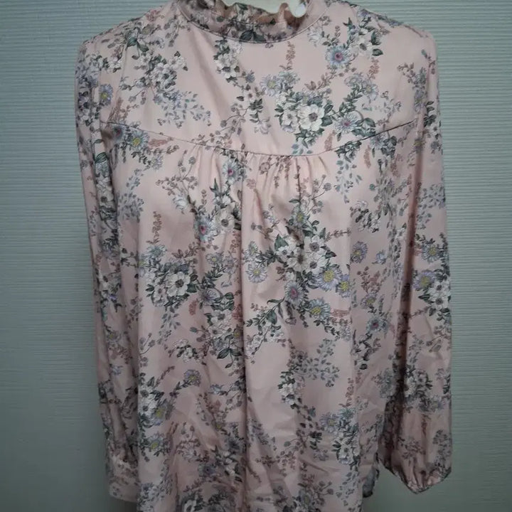 [BUNJANG] Pink Floral Blouse / 플라워 패턴 핑크 블라우스 3가지 개당