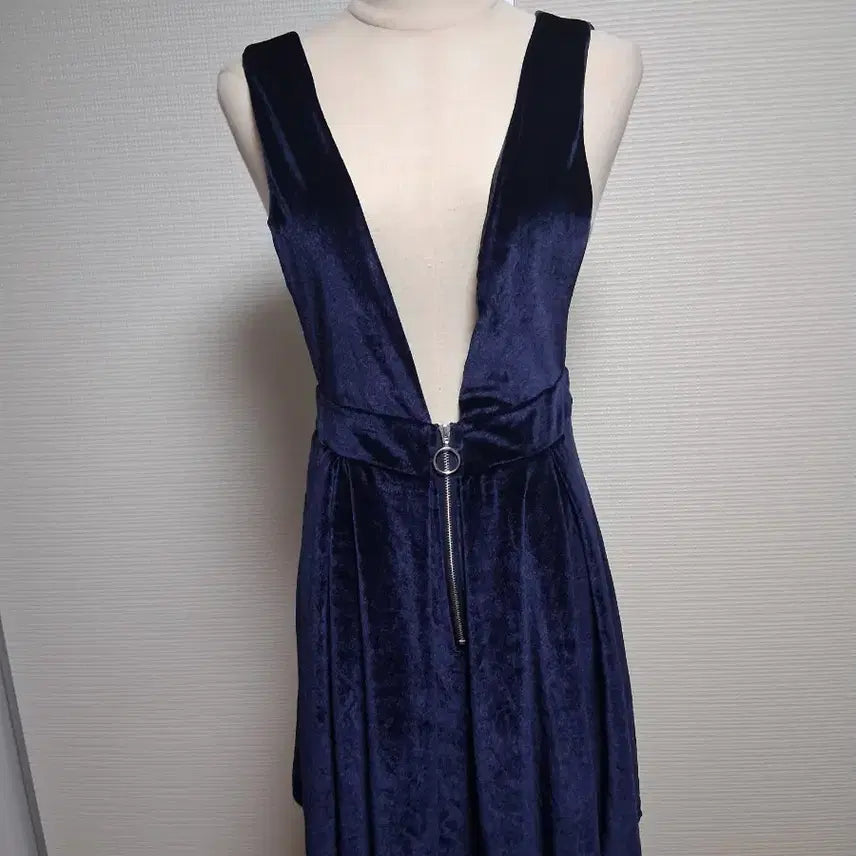 [BUNJANG] Velvet Mini Dress Navy / 벨벳 미니 원피스 네이비 그외 원피스두가지